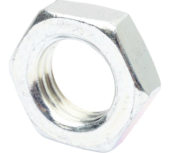 Гайка ZAMETAL низкая, шестигранная М20 DIN 439, оц., 100 шт ZA511805