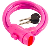 Велосипедный замок НОРА-М №33 размер - ф 10 х 1000 мм, розовый 18303
