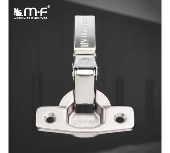 Петля MF 3D UNIHOPPER с доводчиком, полунакладная, 45 мм, с декор. накладкой 20211v