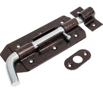 Засов накладной Дверной страж Гаражный медь, с круглым ригелем г.С-Пб L-210 мм Д812