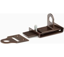 Засов накладной Дверной страж Универсальный с проушинами, медь, с плоским ригелем г.С-Пб L-103 мм Д823