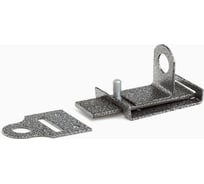 Засов накладной Дверной страж Универсальный с проушинами, серебро, с плоским ригелем г.С-Пб L-103 мм Д865