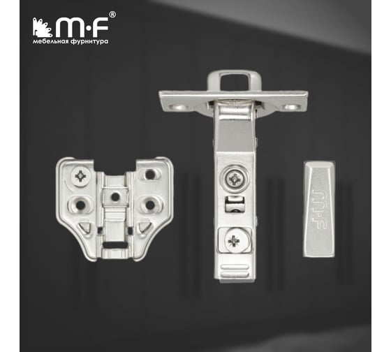 Петля MF Prima All-2-Way 3D, Clip-on, 30 с доводчиком, мягкий ход, никель, в сборе 18106v