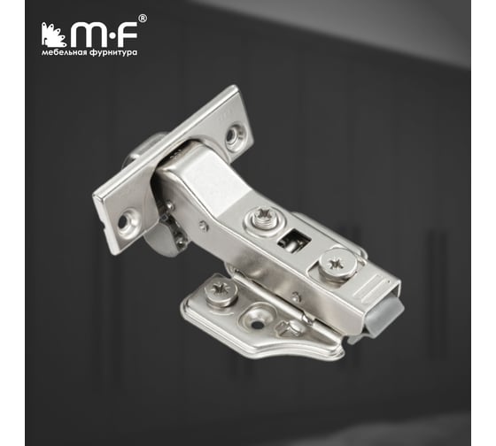 Петля MF Prima All-2-Way 3D, Clip-on, 30 с доводчиком, мягкий ход, никель, в сборе 18106v