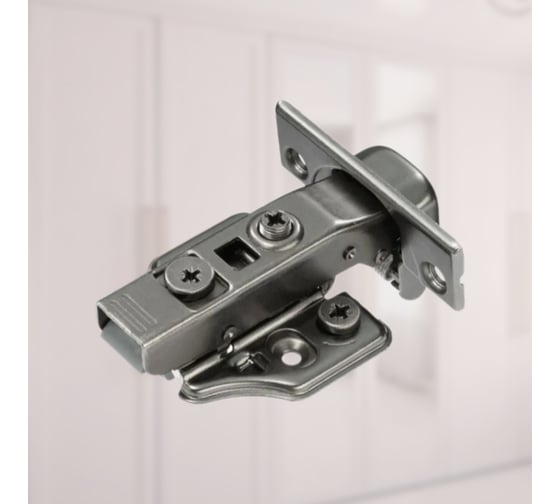 Петля MF Prima All-2-Way 3D, Clip-on, накладная, с доводчиком, мягкий ход, черный никель, в сборе 18101v