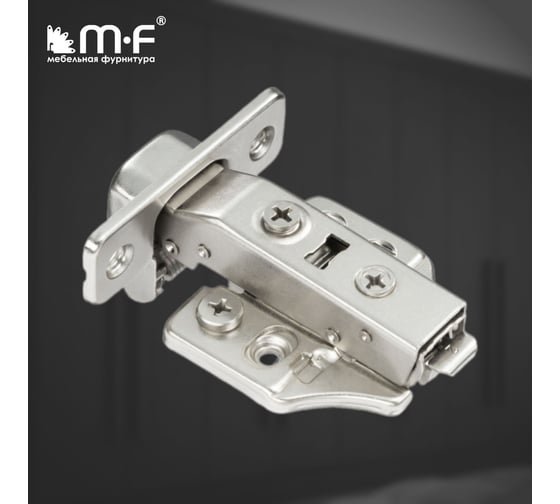 Петля MF Prima Top 3D, 45 мм, Clip-on, накладная с доводчиком, мягкий ход, никель, в сборе, H=0 18200v