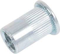 Заклепка гайка резьбовая винтовая SORREX стандартный бортик с рифлением М8x17 (100 штук) PZW-W M8 100