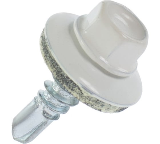 Саморез BeFast с шайбой EPDM RAL9003, 5.5х19 наконечник сверло 500 шт. C9003919500S