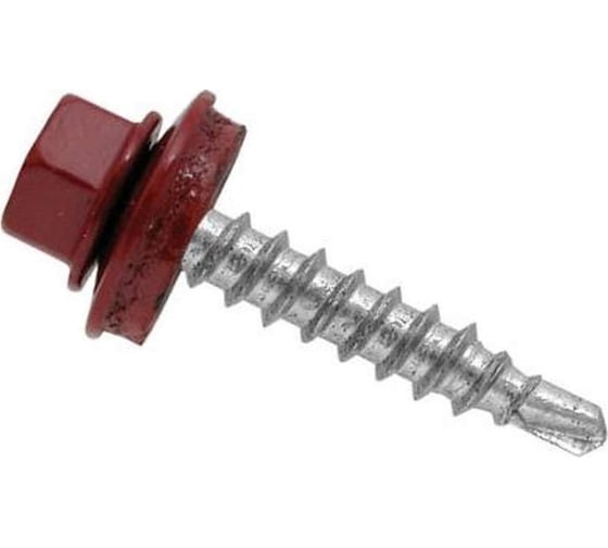Саморез BeFast с шайбой EPDM наконечник сверло, окраш. RAL 3005, 5.5х19, 500 шт. C3005919500S