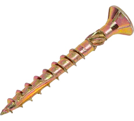 Саморез по дереву INFIX с фрезой, потайной, 4x35, желтый цинк, TX20 50 шт. 660860733