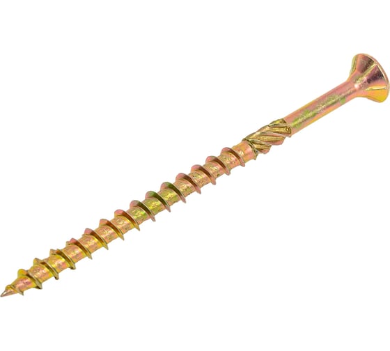 Саморез по дереву INFIX с фрезой, потайной, 5x80, желтый цинк, TX25 50 шт. 660980733 1