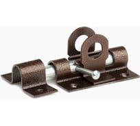 Засов накладной Дверной страж С ПРОУШИНАМИ (медь) с круглым ригелем L-135 мм г.С-Пб Д1004