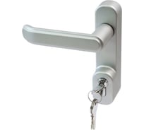 Внешняя нажимная ручка Doorlock V PD700/H2 серия Variant, серебристая, с цилиндром, для противопожарных дверей, толщина двери до 105мм 77014