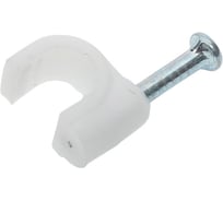 Кабельная клипса TWT круглая, диаметр 5 мм, 100 шт., белая CLR-05