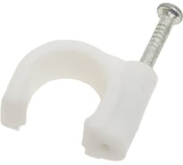 Кабельная клипса TWT круглая, диаметр 10 мм, 100 шт., белая CLR-10