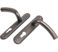 Дверная ручка на планке НОРА-М 96-70 мм, графит 16988