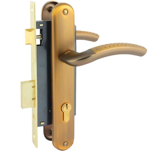 Врезной замок НОРА-М N96-85 К мат. кофе, backset 40 мм 17127 1
