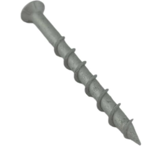 Шуруп для пенобетона Rusconnect GS 08065 8x65 мм, потайная головка TORX (50 шт.) Белый цинк 610806