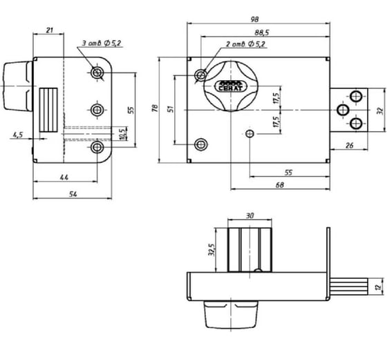 Замок SIBLOCK ЗНС-10-4 527