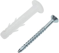 Дюбель-гвоздь Интехпласт БЕЛЫЙ ТОР 6*40 гриб 200 шт 148596236574