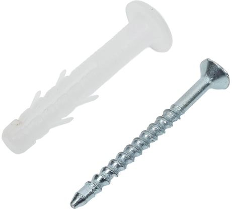 Дюбель-гвоздь Интехпласт БЕЛЫЙ ТОР 6*40 гриб 200 шт 148596236574
