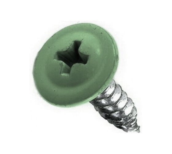 Саморез с прессшайбой Rizzel ПШ 4,2х13, RAL 6020, 1000 шт. 00000320240 1