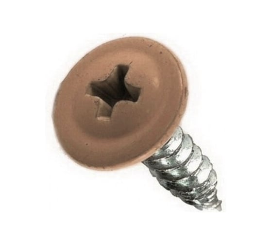 Саморез с прессшайбой Rizzel ПШ 4,2х25, RAL 8024, 500 шт. 00000346393 1