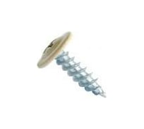 Саморезы ВИРТУОЗ 4,2х19 мм полусферическая головка с прессшайбой, острый, RAL1014, 50 шт 89588