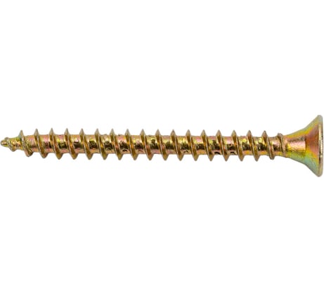 Универсальные шурупы ВИРТУОЗ 3,0х30 мм, потайная головка, желтый цинк 100 шт 02808