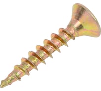 Универсальные шурупы ВИРТУОЗ 3,5х20 мм, потайная головка, желтый цинк 100 шт 02716