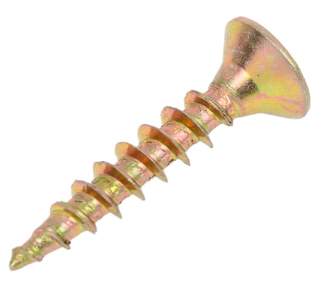 Универсальные шурупы ВИРТУОЗ 3,5х20 мм, потайная головка, желтый цинк 100 шт 02716