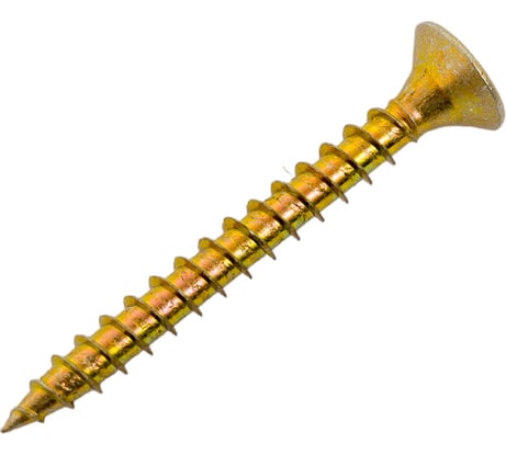 Универсальные шурупы ВИРТУОЗ 4,0х35 мм, потайная головка, желтый цинк 50 шт 02860