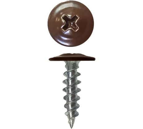 Саморез с прессшайбой Rizzel ПШ 4,2х32 RAL 8017 500 шт 00000308955