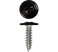 Саморез с прессшайбой Rizzel ПШ 4,2х41 RAL 9005 500 шт 00000331948