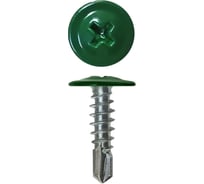 Саморез с прессшайбой Rizzel ПШС 4,2х13 RAL 6005 1000 шт 00000310048