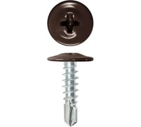 Саморез с прессшайбой Rizzel ПШС 4,2х16 RAL 8019 1000 шт 00000318119