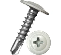 Саморез с прессшайбой Rizzel ПШС 4,2х16 RAL 9006 1000 шт 00000312274