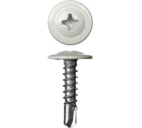 Саморез с прессшайбой Rizzel ПШС 4,2х16 RAL 9010 1000 шт 00000314932