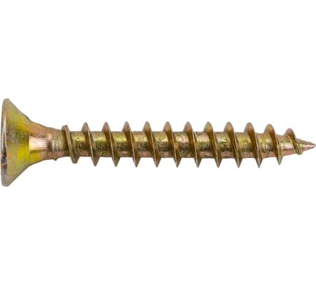 Универсальные шурупы ВИРТУОЗ 6,0х 40 мм, потайная головка, желтый цинк 10 шт 03010