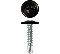 Саморез с прессшайбой Rizzel ПШС 4,2х25 RAL 9005 500 шт. 00000314315