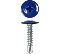 Саморез с прессшайбой Rizzel ПШС 4,2х32 RAL 5005 500 шт. 00000311245