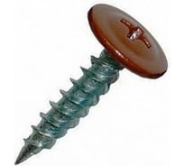 Саморезы ВИРТУОЗ 4,2x16 полусферическая головка с прессшайбой, цинк, острый RAL8004 350 шт 280-05735