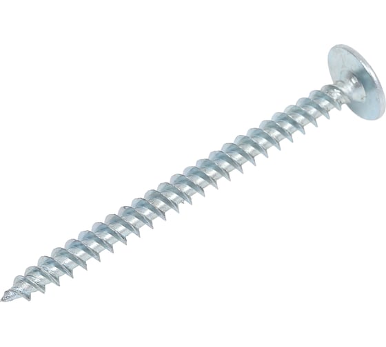 Саморезы ВИРТУОЗ 4,2x51 полусферическая головка с прессшайбой, цинк, острый 100 шт 280-04437 1