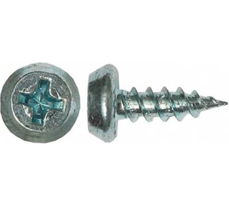 Саморезы ВИРТУОЗ 3,5х 11 мм, полуцилиндрическая головка, острый, цинк 1000 шт 600-52919