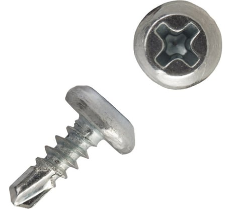 Саморезы ВИРТУОЗ 3,8х 11 мм, полуцилиндрическая головка, сверло, цинк 1000 шт 600-05212