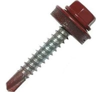 Кровельные саморезы ВИРТУОЗ 5,5х19 мм, RAL 3003, гранат, 200 шт. 600-42699