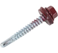Кровельные саморезы ВИРТУОЗ 5,5х38 мм, RAL 3005, красное вино, 130 шт. 600-24046