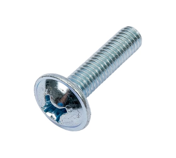 Винт STARFIX М6x16 мм для мебельной фурнитуры, цинк, кл.пр. 5.8, DIN 967 (3000 шт в коробе) SM-68877-3000 1