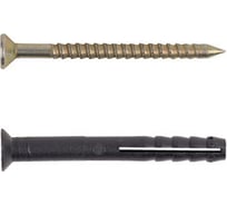 Дюбель с шурупом ВИРТУОЗ 6х40, потайной бортик, 50 шт. 280-21977