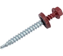Кровельные саморезы ВИРТУОЗ 4,8х50 мм, RAL 3011, красно-коричневый, 10 шт. 26453